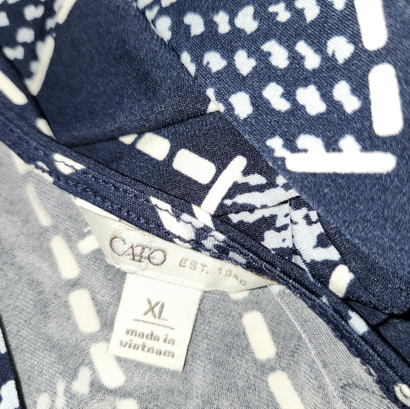 CATO | Navy Plaid Wrap Dress - Picture 4 of 4